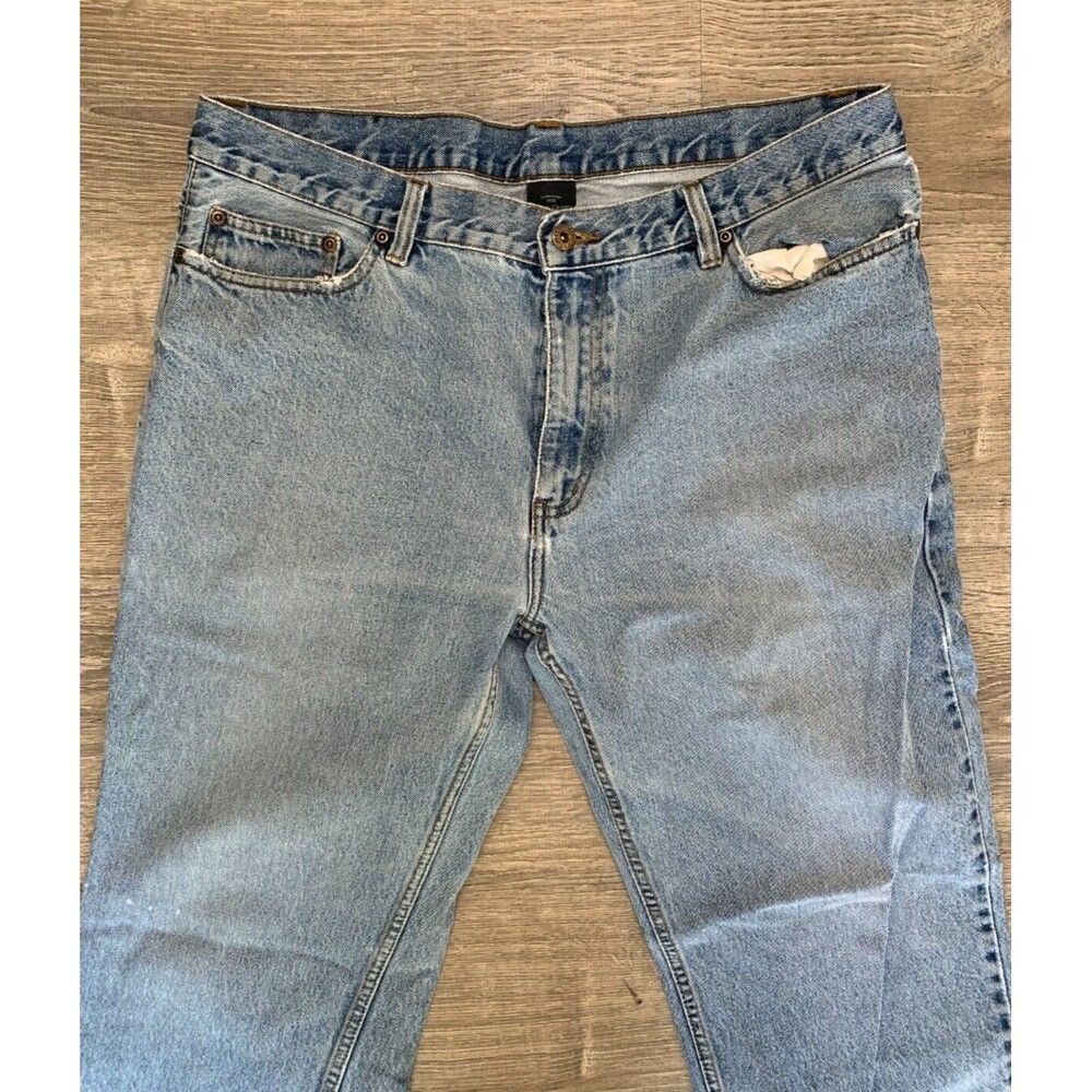 FADED GLORY CLASSIC RELAXED FIT DAD JEANS MENS Size 36X29 in LIGHT WASH BLUE WE